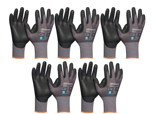 Gebol Multi Flex handschoen maat 9 (L) | 5 paar, grijs