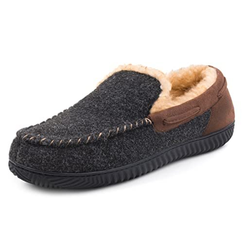 RockDove Hearthfire Traagschuim Moc Pantoffels voor Heren, Zwart, 43.5 EU