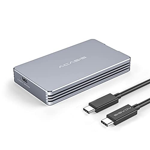 40Gbps NVMe behuizing, M.2 behuizing compatibel met USB 4/3.2/3.1/3.0/2.0, SSD behuizing ondersteuning grootte 2280 M&B+M-Key, aluminiumlegering externe NVMe behuizing USB C behuizing