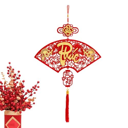 2025 Vietnamese Lunar Nieuwjaar Decoratie - Snake Chinese Lunar Hanger - 2025 Chinees Nieuwjaar Ornamenten Snake Lucky Charm Fan Decoratie voor Nieuwjaar Thuis